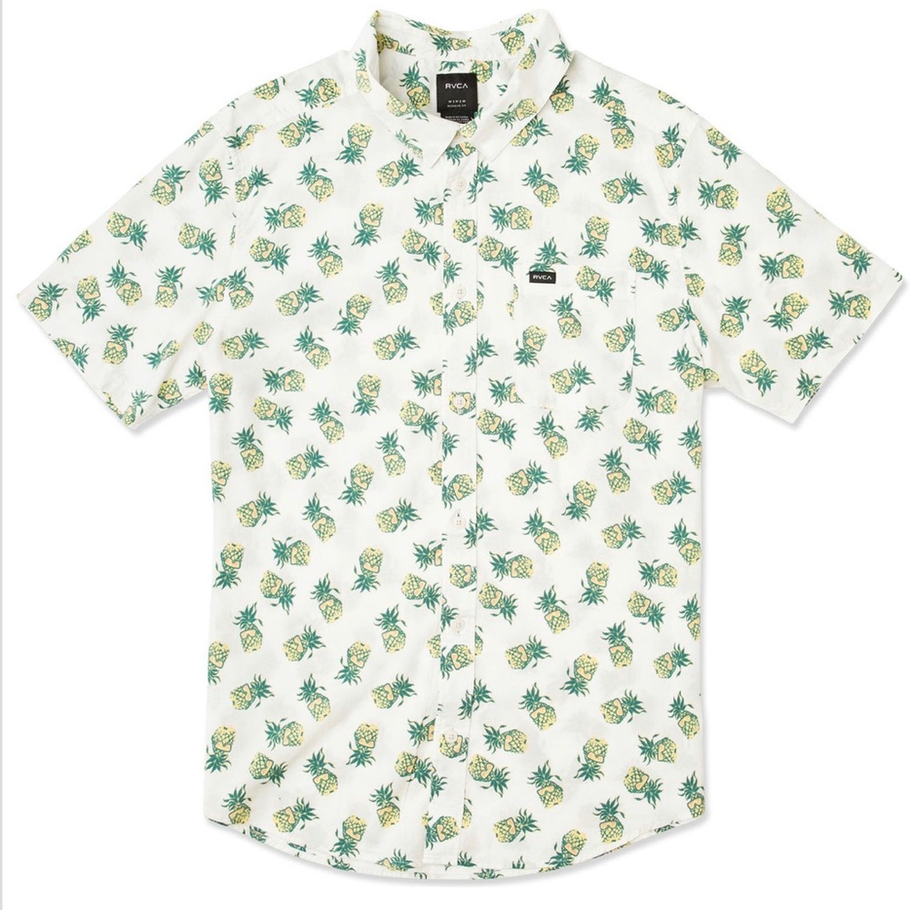 RVCA ANP PACK S/S SHIRT Pineapple print